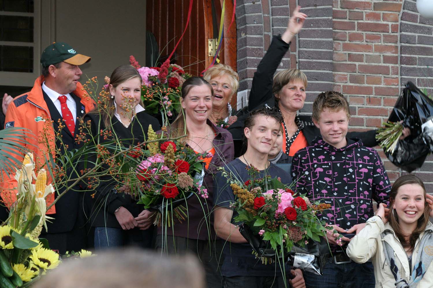 Team Chardon tijdens de huldiging in 2008 - foto Henk Groenendaal